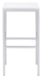 Natividad White High Gloss/Chrome 5-Piece Bar Set by Coaster at Eve Furniture