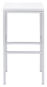 Natividad White High Gloss/Chrome 5-Piece Bar Set by Coaster at Eve Furniture
