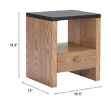 Natt Black Side Table by Zuomod at Eve Furniture