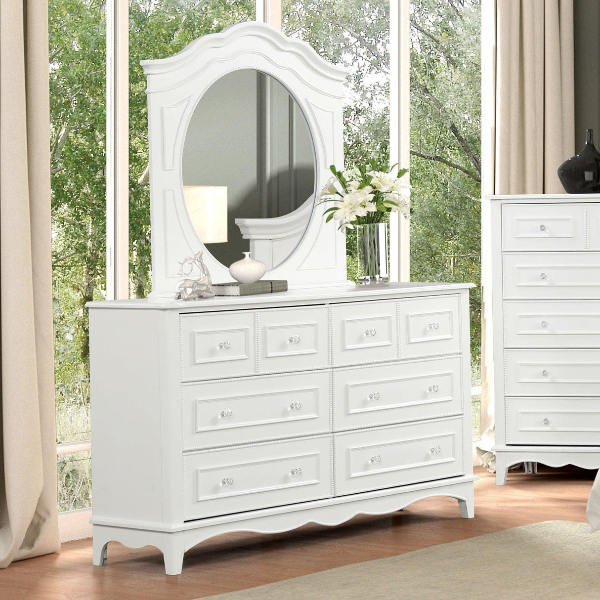 Naucalpan White Dresser by Furniture of America at Eve Furniture
