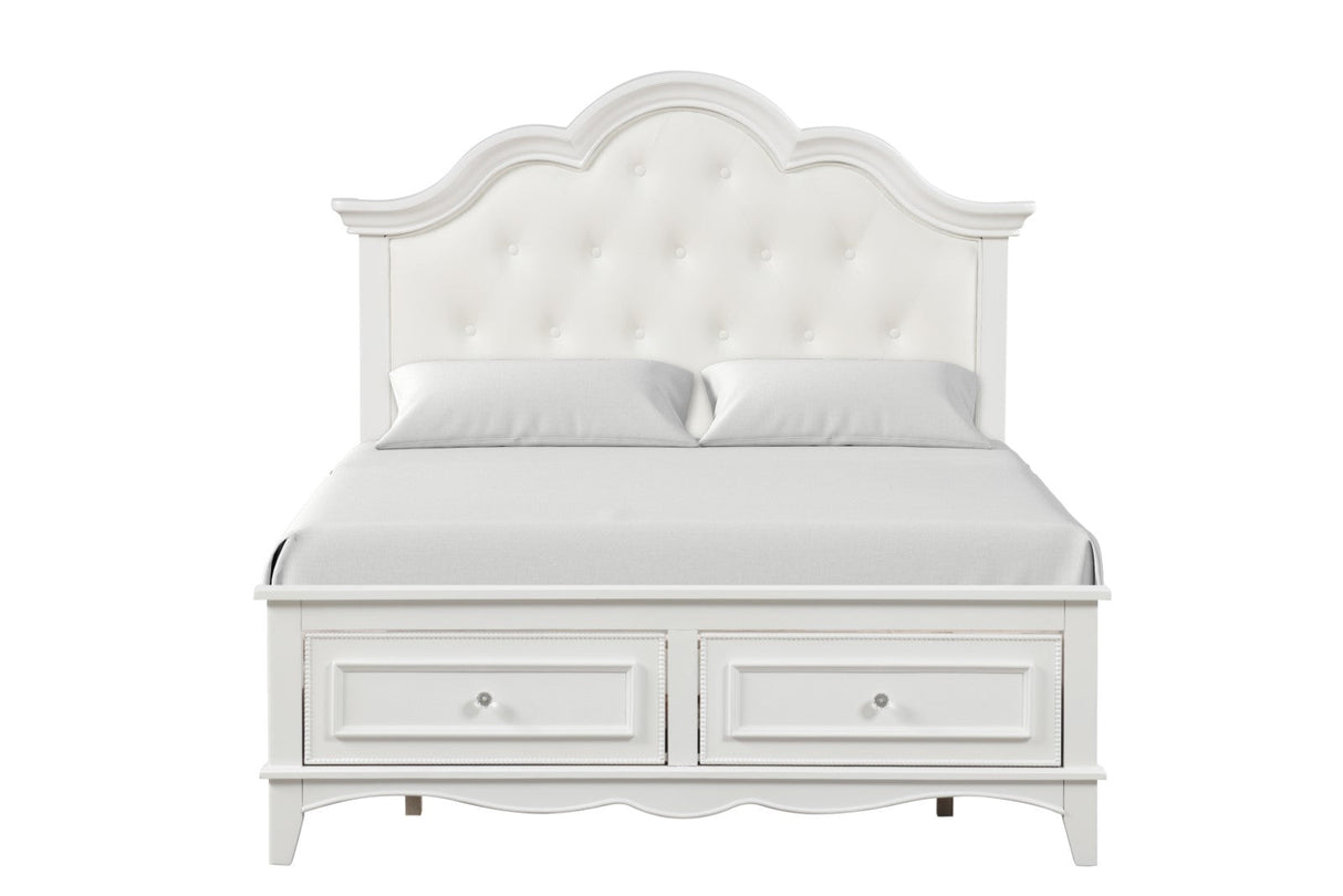 Naucalpan White Queen Bed by Furniture of America at Eve Furniture