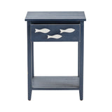 Nautical Blue/White End Table by Crestview at Eve Furniture