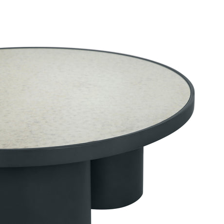 Nautilus Antique Silver Mirrored Coffee Table by TOV Furniture at Eve Furniture