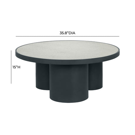 Nautilus Antique Silver Mirrored Coffee Table by TOV Furniture at Eve Furniture