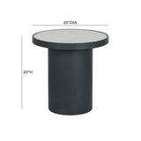 Nautilus Antique Silver Mirrored Side Table by TOV Furniture at Eve Furniture