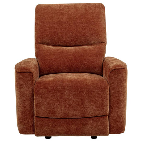 Navarro Chenille Upholstered Glider Recliner by Coaster at Eve Furniture