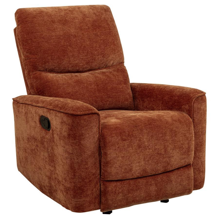 Navarro Chenille Upholstered Glider Recliner by Coaster at Eve Furniture