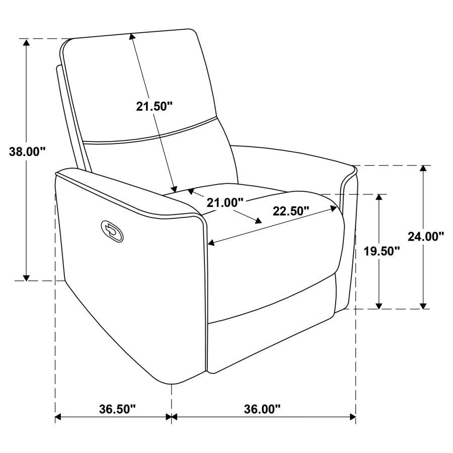 Navarro Chenille Upholstered Glider Recliner by Coaster at Eve Furniture