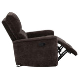 Navarro Chenille Upholstered Glider Recliner by Coaster at Eve Furniture