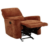 Navarro Chenille Upholstered Glider Recliner by Coaster at Eve Furniture