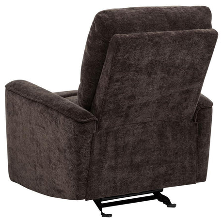 Navarro Chenille Upholstered Glider Recliner by Coaster at Eve Furniture