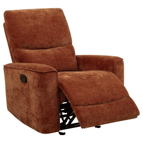 Navarro Chenille Upholstered Glider Recliner by Coaster at Eve Furniture