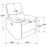 Navarro Chenille Upholstered Glider Recliner by Coaster at Eve Furniture