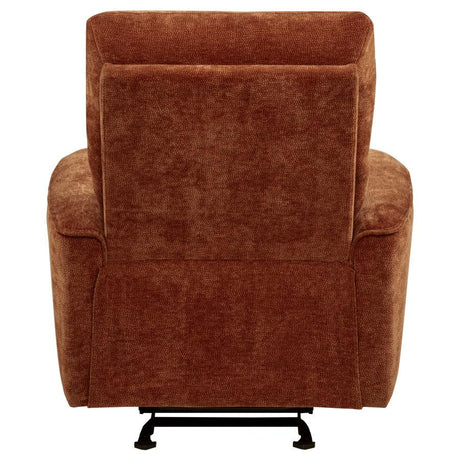 Navarro Chenille Upholstered Glider Recliner by Coaster at Eve Furniture