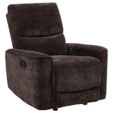 Navarro Chenille Upholstered Glider Recliner by Coaster at Eve Furniture