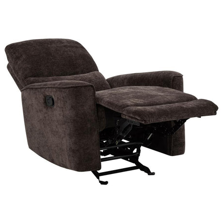 Navarro Chenille Upholstered Glider Recliner by Coaster at Eve Furniture