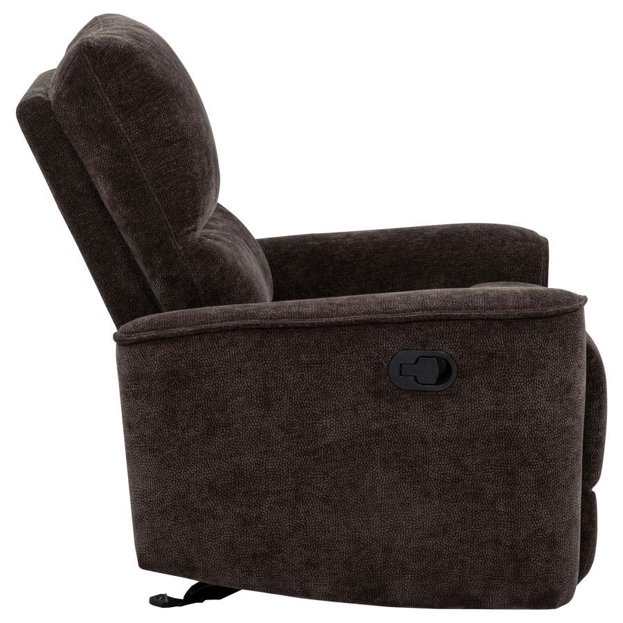 Navarro Chenille Upholstered Glider Recliner by Coaster at Eve Furniture