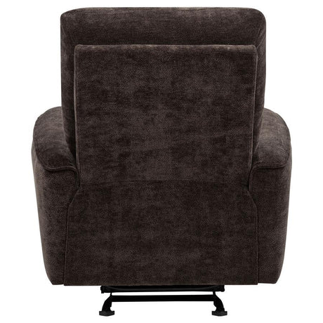 Navarro Chenille Upholstered Glider Recliner by Coaster at Eve Furniture