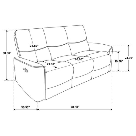 Navarro Chenille Upholstered Reclining Sofa by Coaster at Eve Furniture