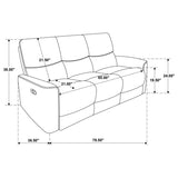 Navarro Chenille Upholstered Reclining Sofa by Coaster at Eve Furniture
