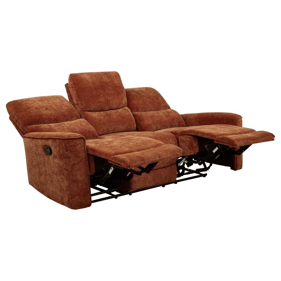 Navarro Orange 2-Piece Upholstered Reclining Living Room Set by Coaster at Eve Furniture