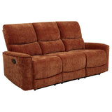 Navarro Orange 2-Piece Upholstered Reclining Living Room Set by Coaster at Eve Furniture