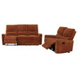 Navarro Orange 2-Piece Upholstered Reclining Living Room Set by Coaster at Eve Furniture