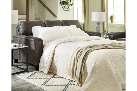 Navi Smoke Queen Sofa Sleeper by Ashley at Eve Furniture