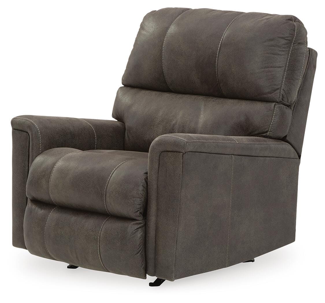Navi Smoke Recliner by Ashley at Eve Furniture