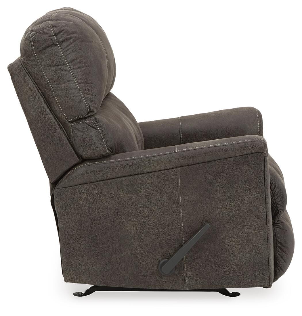 Navi Smoke Recliner by Ashley at Eve Furniture