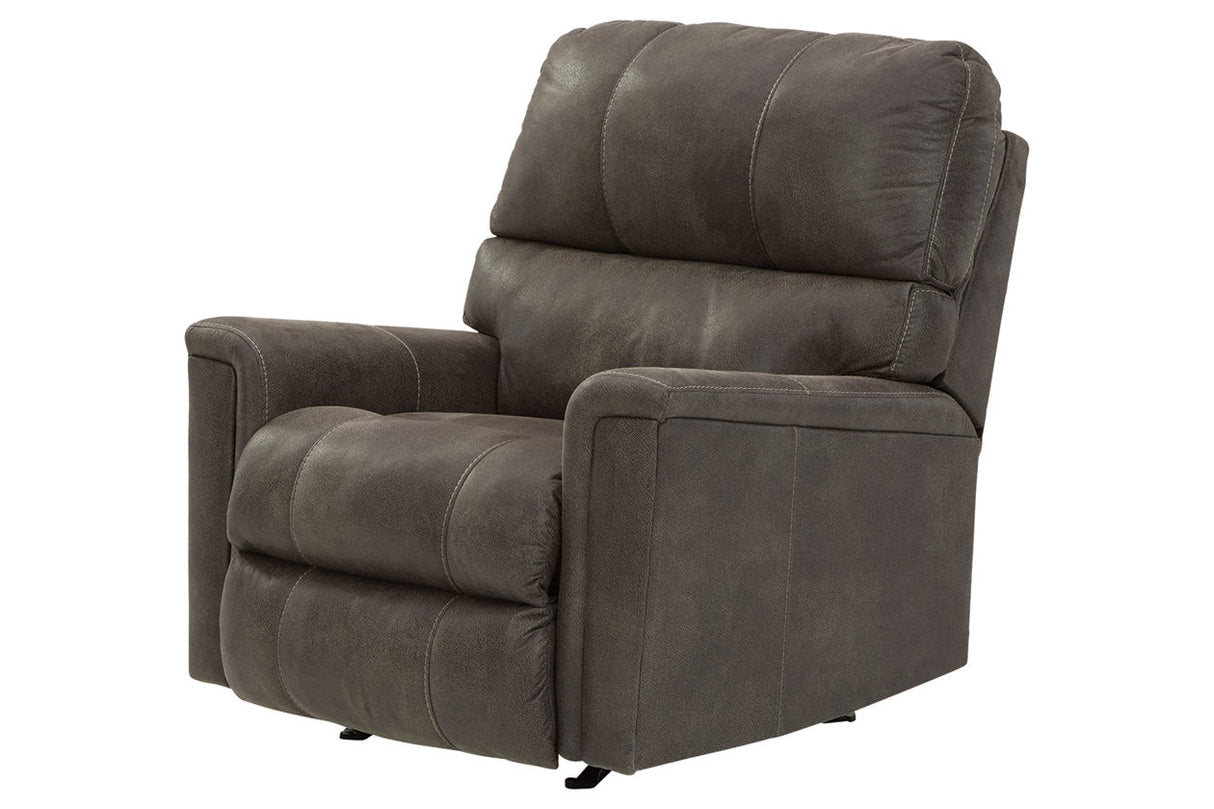 Navi Smoke Recliner by Ashley at Eve Furniture