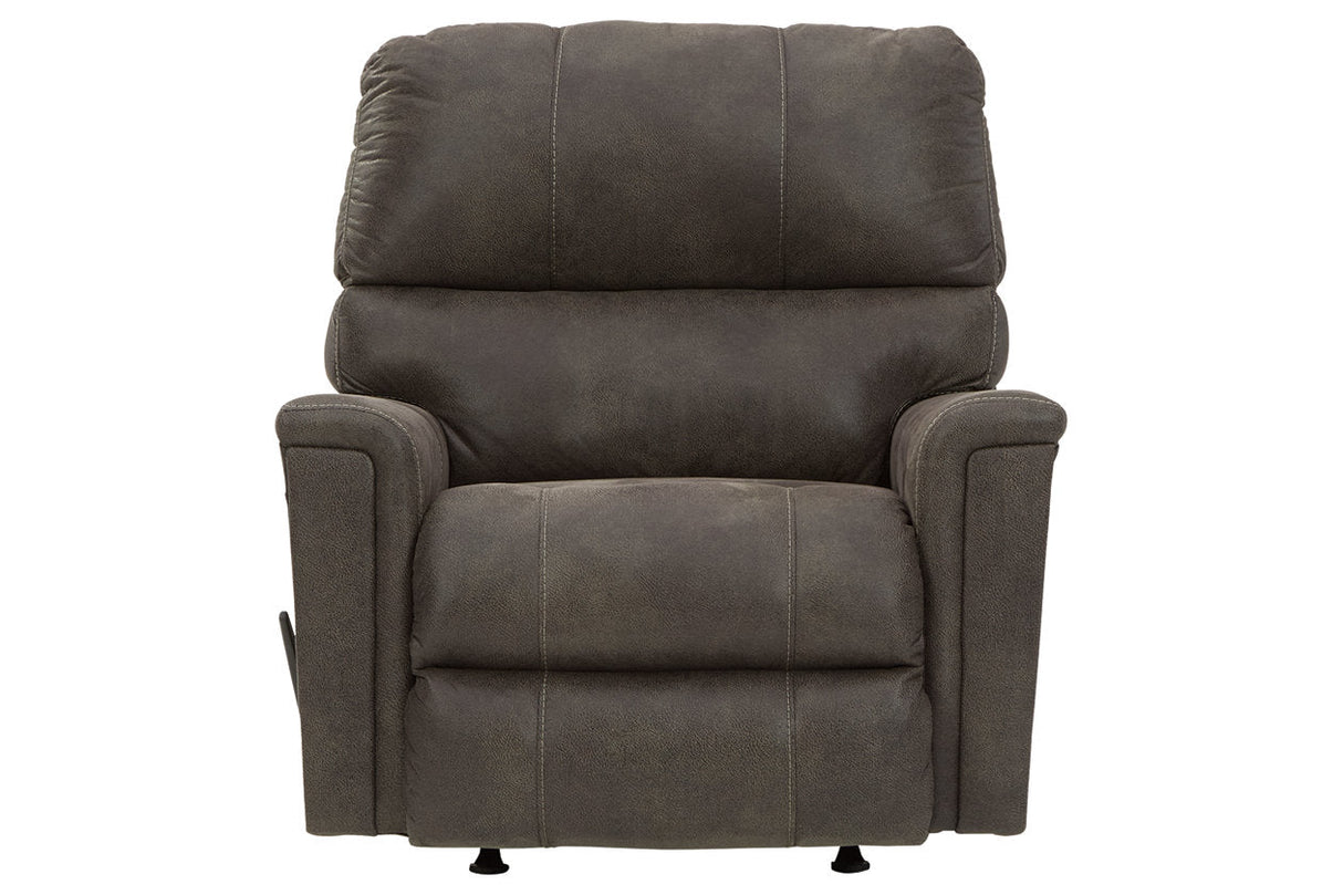 Navi Smoke Recliner by Ashley at Eve Furniture