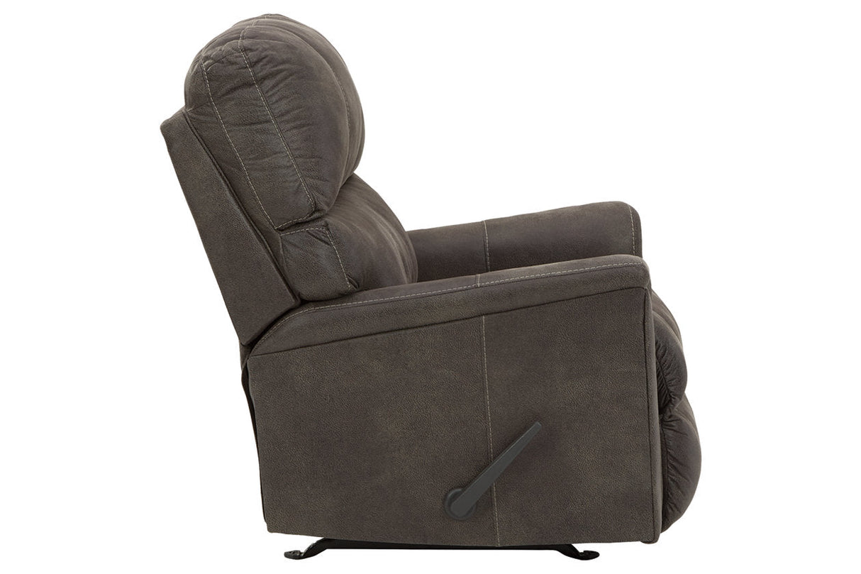 Navi Smoke Recliner by Ashley at Eve Furniture