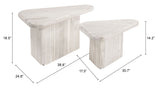 Navidic Coffee Table Set Whitewashed by Zuomod at Eve Furniture