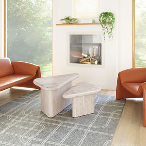 Navidic Coffee Table Set Whitewashed by Zuomod at Eve Furniture
