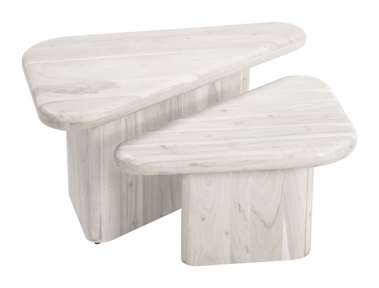 Navidic Coffee Table Set Whitewashed by Zuomod at Eve Furniture