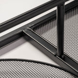 Navin Black Metal Body White Fabric Shade Rectangular Wall Sconce by Mercana at Eve Furniture