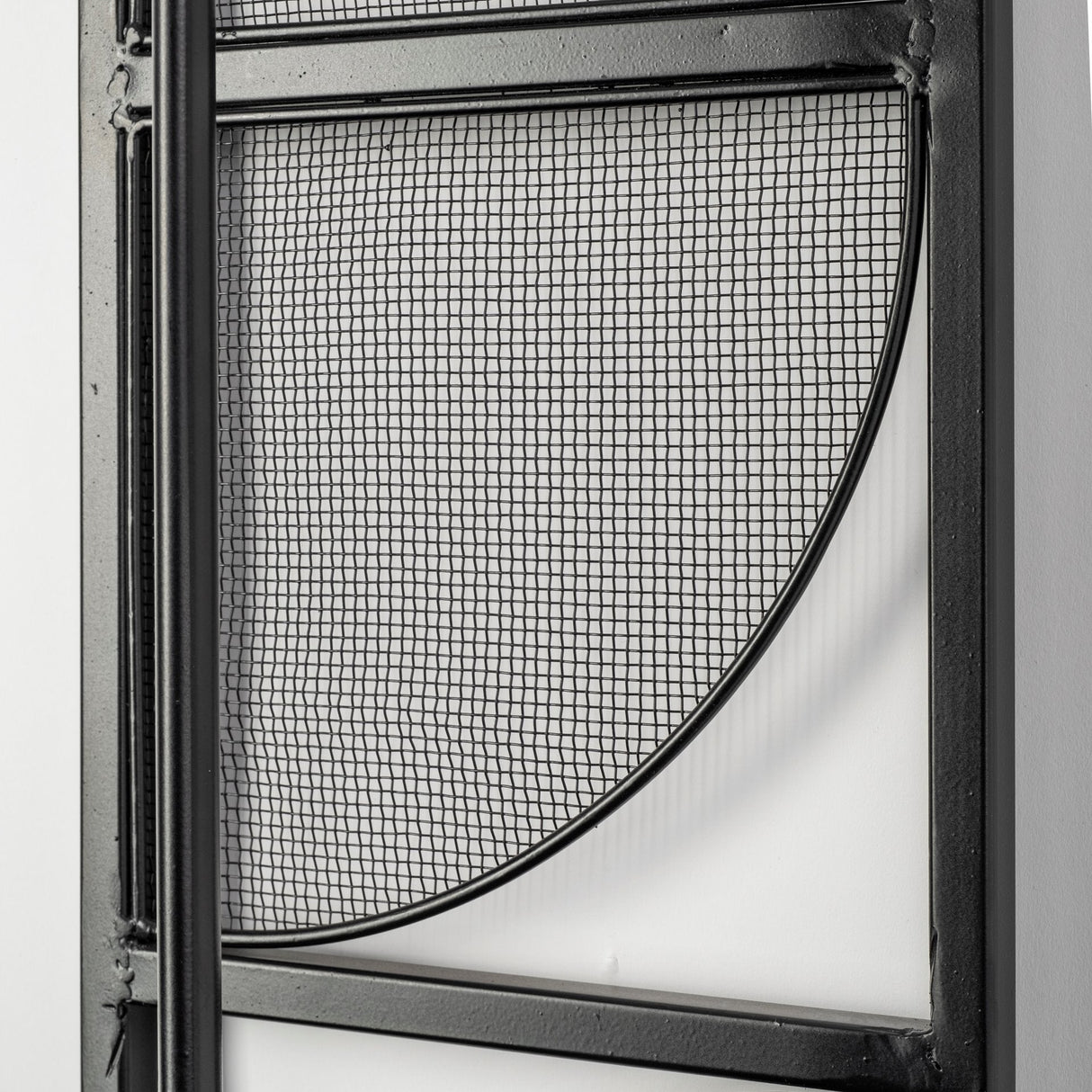 Navin Black Metal Body White Fabric Shade Rectangular Wall Sconce by Mercana at Eve Furniture
