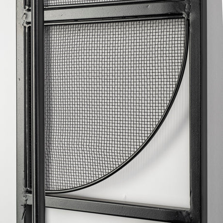 Navin Black Metal Body White Fabric Shade Rectangular Wall Sconce by Mercana at Eve Furniture