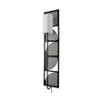 Navin Black Metal Body White Fabric Shade Rectangular Wall Sconce by Mercana at Eve Furniture