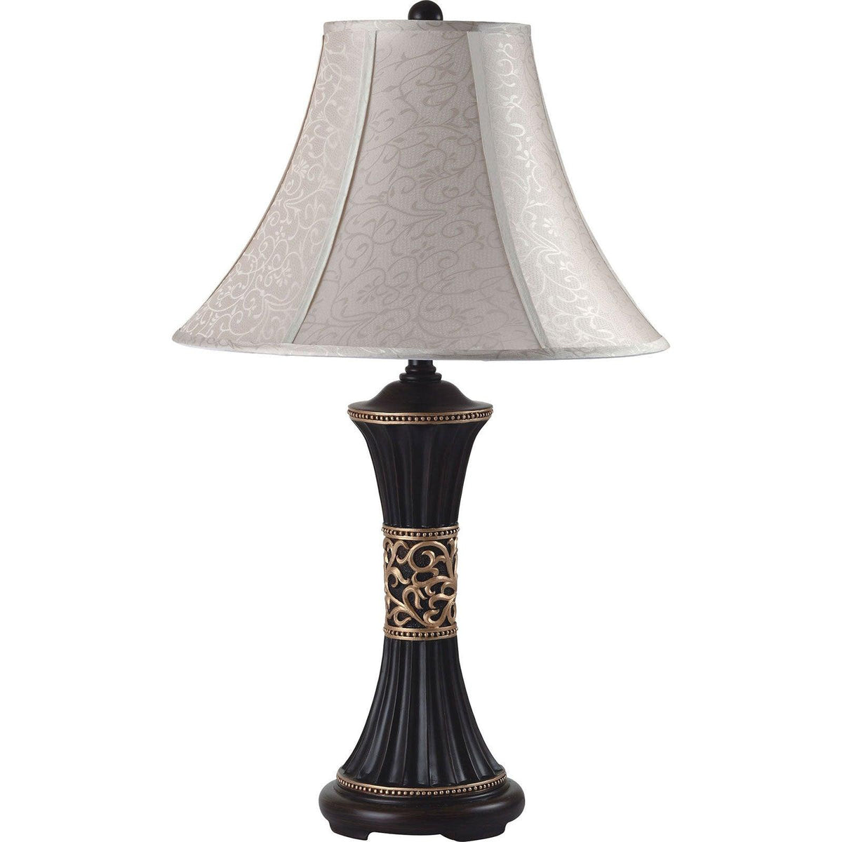 Naya Espresso/Off-White Table Lamp, Set of 2 by Furniture of America at Eve Furniture