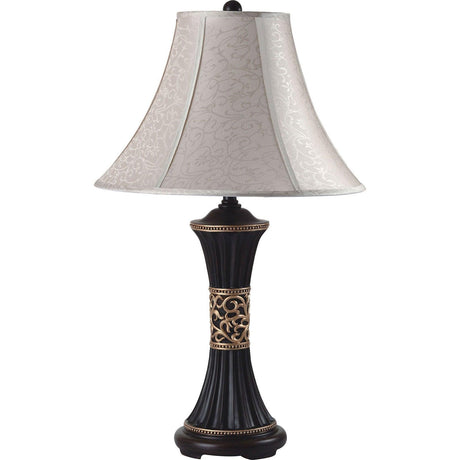 Naya Espresso/Off-White Table Lamp, Set of 2 by Furniture of America at Eve Furniture