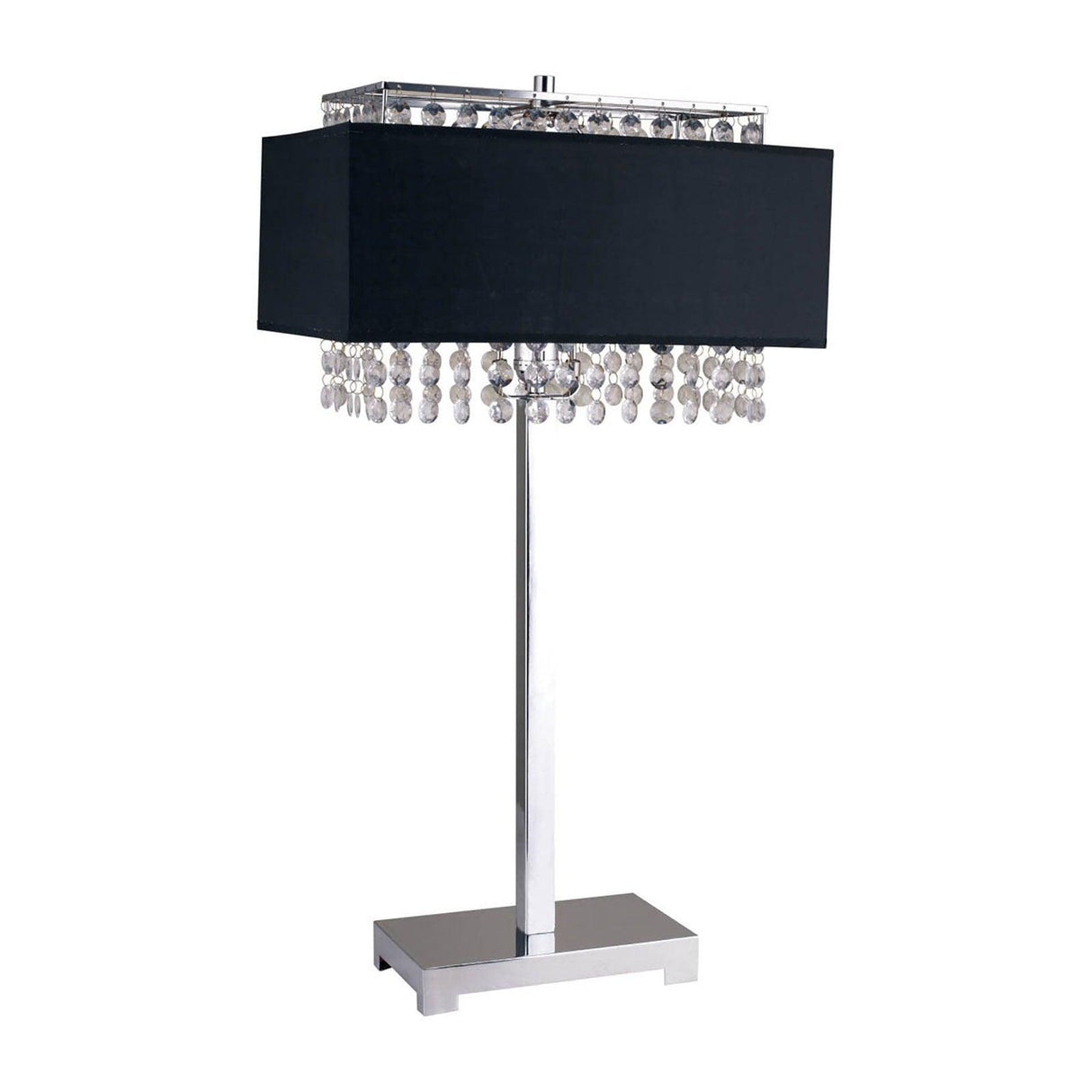 Naya Chrome/Black Table Lamp by Furniture of America at Eve Furniture