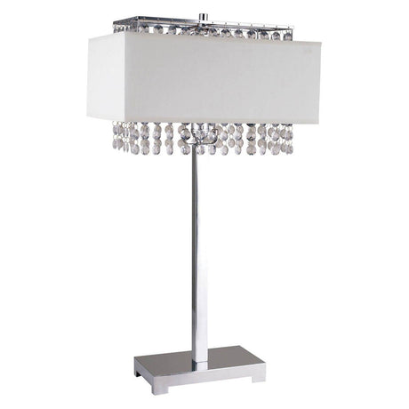 Naya Chrome/White Table Lamp by Furniture of America at Eve Furniture