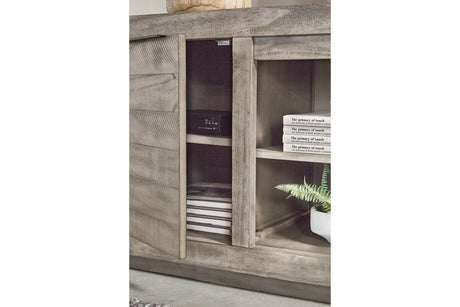 Naydell Gray 92" TV Stand by Ashley at Eve Furniture