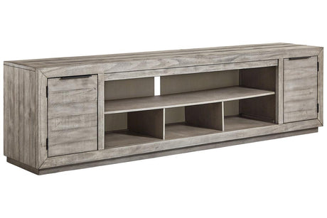 Naydell Gray 92" TV Stand by Ashley at Eve Furniture