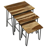 Nayeli Natural and Black 3-Piece Nesting Table with Hairpin Legs by Coaster at Eve Furniture