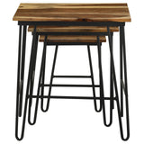 Nayeli Natural and Black 3-Piece Nesting Table with Hairpin Legs by Coaster at Eve Furniture