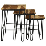 Nayeli Natural and Black 3-Piece Nesting Table with Hairpin Legs by Coaster at Eve Furniture