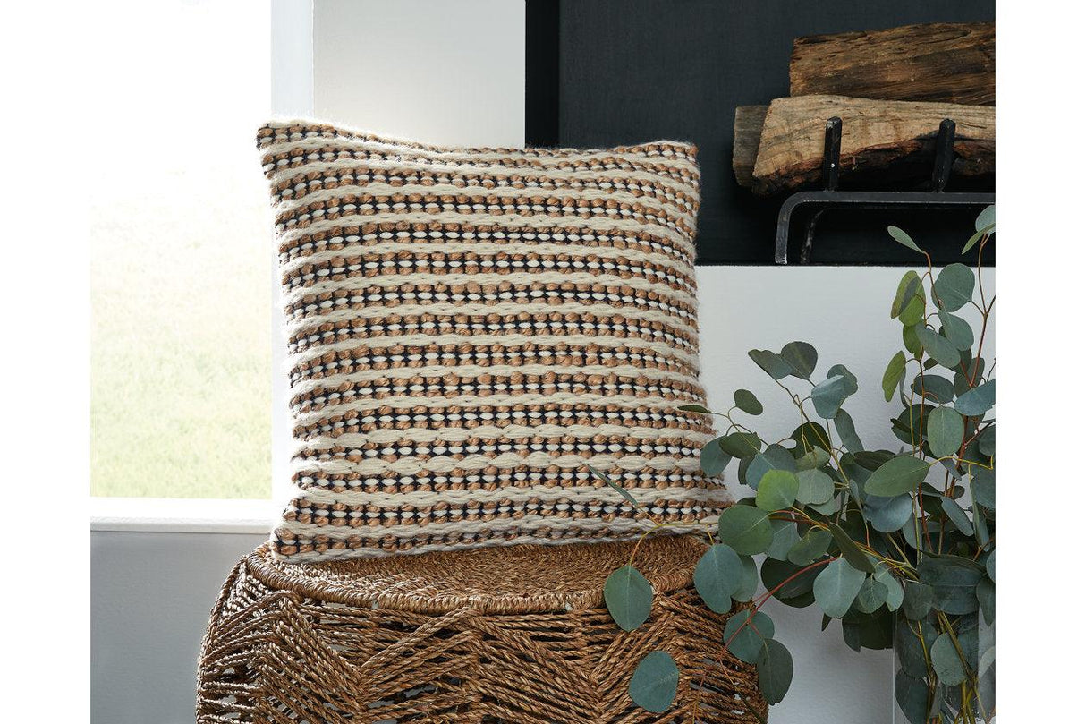 Nealington Brown/Black/White Pillow by Ashley at Eve Furniture